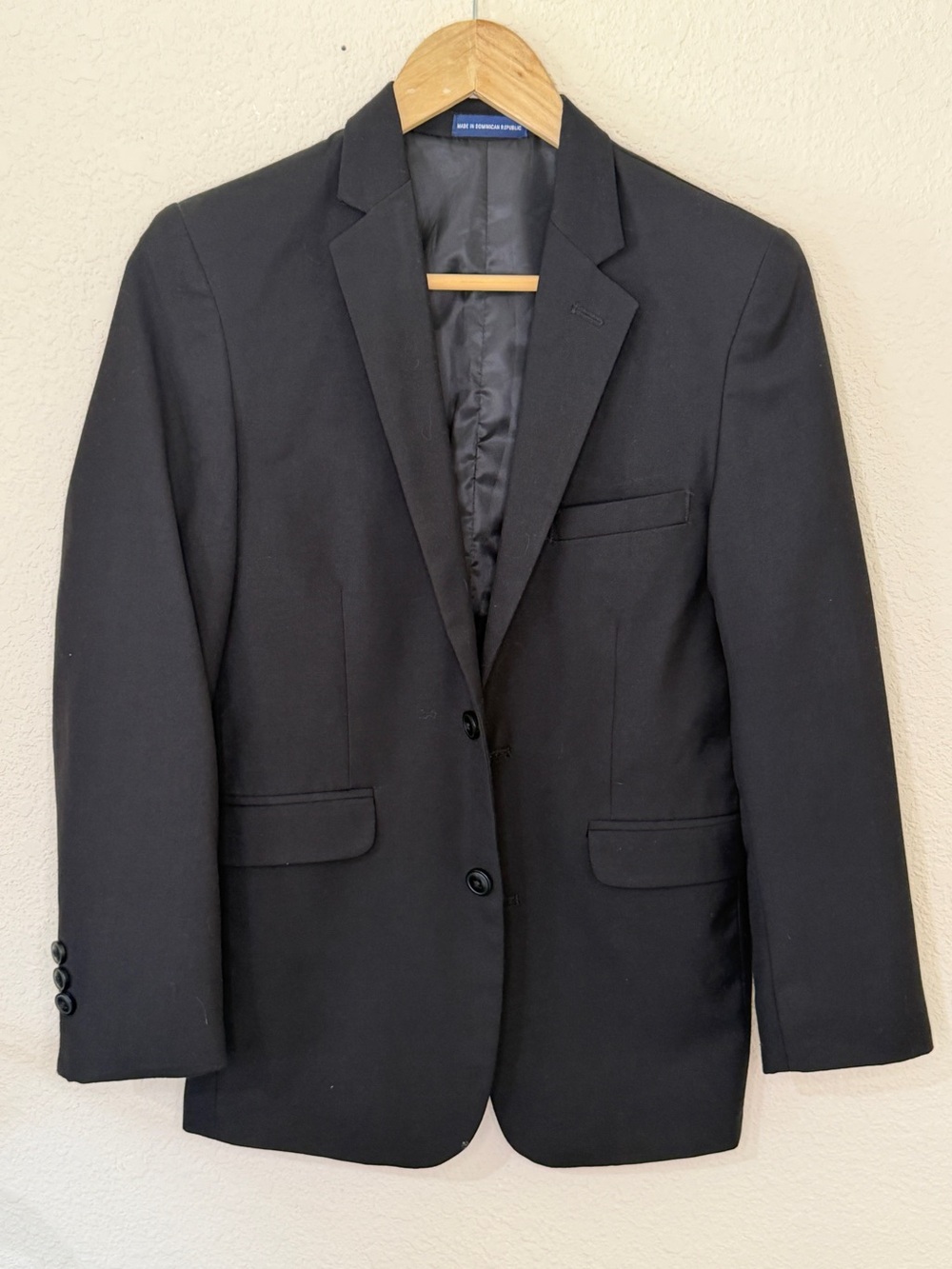 Chaps Black Suit Sport Coat Jacket Blazer Boys Size 14